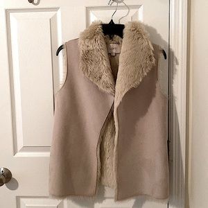 Women’s Suede/Faux Fur Lined Vest (never worn)